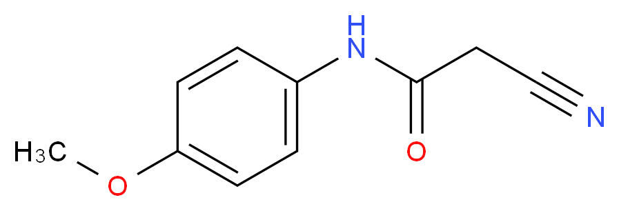 2-Cyano-N-(4-methoxyphenyl)acetamide_分子结构_CAS_5382-38-7)