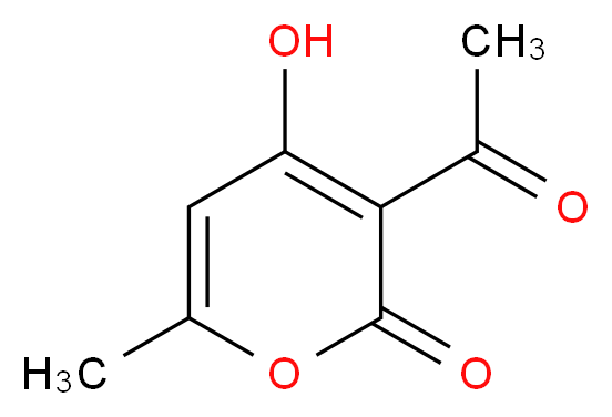 3-acetyl-4-hydroxy-6-methyl-2H-pyran-2-one_分子结构_CAS_520-45-6