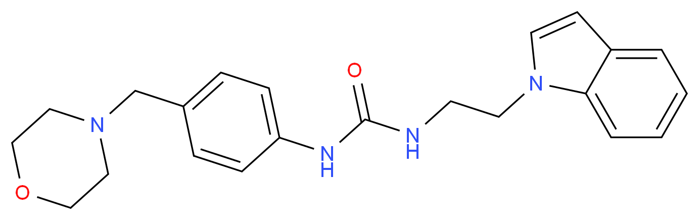 N-[2-(1H-indol-1-yl)ethyl]-N'-[4-(morpholin-4-ylmethyl)phenyl]urea_分子结构_CAS_)
