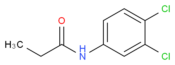 N-(3,4-dichlorophenyl)propanamide_分子结构_CAS_709-98-8