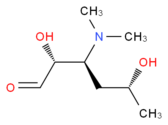 (2R,3S,5R)-3-(dimethylamino)-2,5-dihydroxyhexanal_分子结构_CAS_5779-39-5