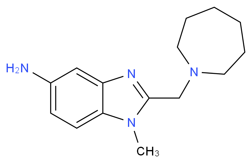 2-(azepan-1-ylmethyl)-1-methyl-1H-benzo[d]imidazol-5-amine_分子结构_CAS_)
