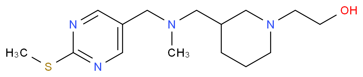 2-{3-[(methyl{[2-(methylthio)pyrimidin-5-yl]methyl}amino)methyl]piperidin-1-yl}ethanol_分子结构_CAS_)
