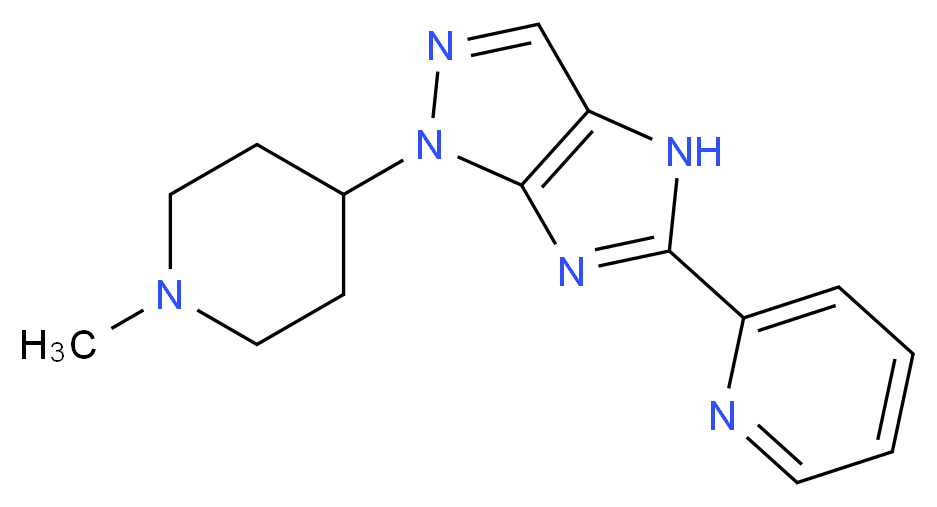 1-(1-methyl-4-piperidinyl)-5-(2-pyridinyl)-1,4-dihydroimidazo[4,5-c]pyrazole_分子结构_CAS_)