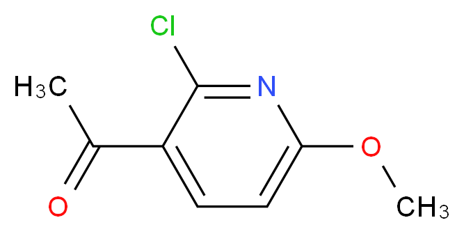 1-(2-chloro-6-methoxypyridin-3-yl)ethan-1-one_分子结构_CAS_1060806-91-8