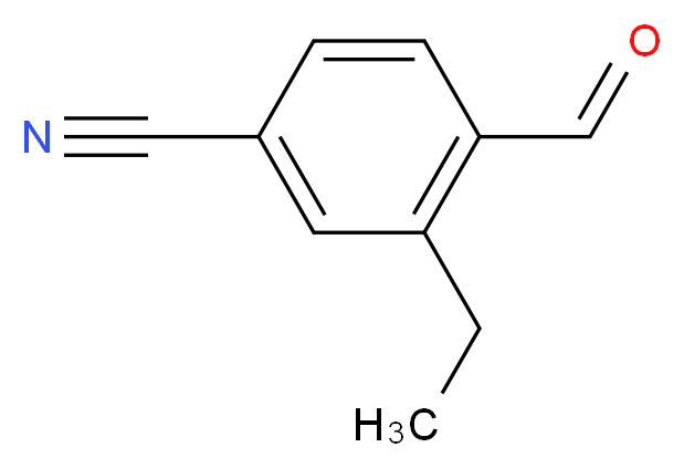 3-ethyl-4-formylbenzonitrile_分子结构_CAS_202522-04-1