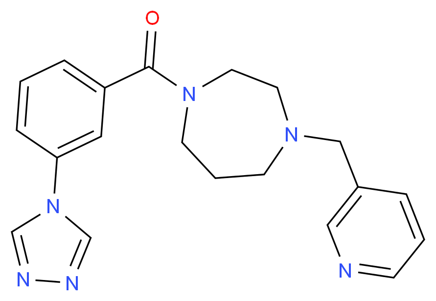 1-(3-pyridinylmethyl)-4-[3-(4H-1,2,4-triazol-4-yl)benzoyl]-1,4-diazepane_分子结构_CAS_)