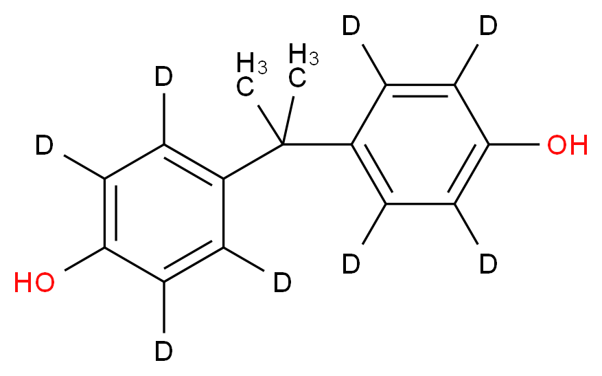 4-{2-[4-hydroxy(<sup>2</sup>H<sub>4</sub>)phenyl]propan-2-yl}(<sup>2</sup>H<sub>4</sub>)phenol_分子结构_CAS_92739-58-7
