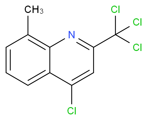 4-chloro-8-methyl-2-(trichloromethyl)quinoline_分子结构_CAS_91991-86-5