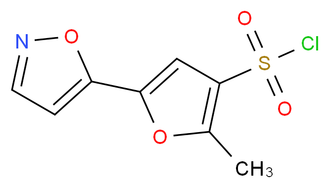 5-(5-isoxazolyl)-2-methyl-3-furansulfonyl chloride_分子结构_CAS_924865-06-5)