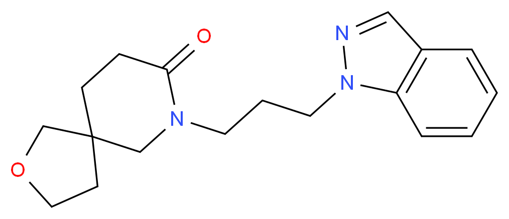 7-[3-(1H-indazol-1-yl)propyl]-2-oxa-7-azaspiro[4.5]decan-8-one_分子结构_CAS_)