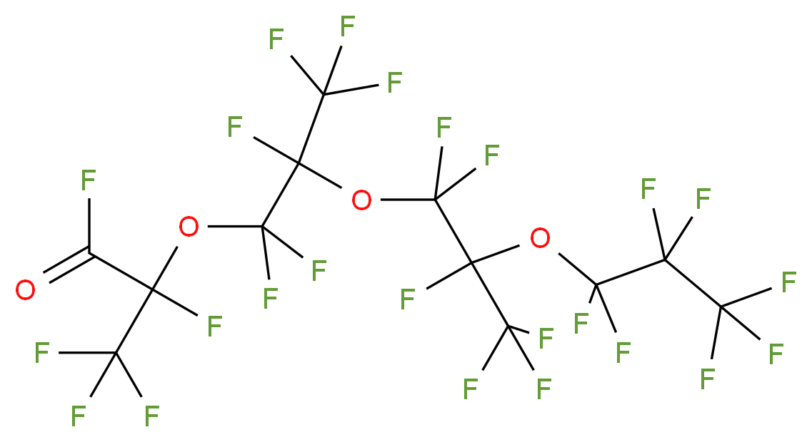 Perfluoro-2,5,8-trimethyl-3,6,9-trioxadodecanoyl fluoride_分子结构_CAS_27639-98-1)