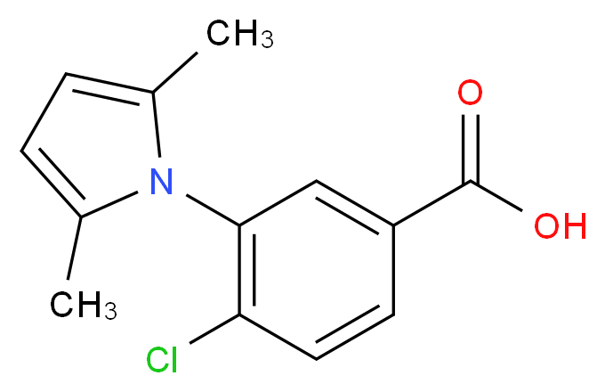 4-chloro-3-(2,5-dimethyl-1H-pyrrol-1-yl)benzoic acid_分子结构_CAS_26165-62-8)