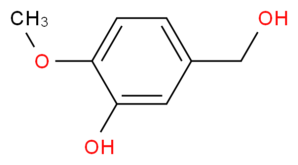 3-羟基-4-甲氧基苯甲醇_分子结构_CAS_4383-06-6)