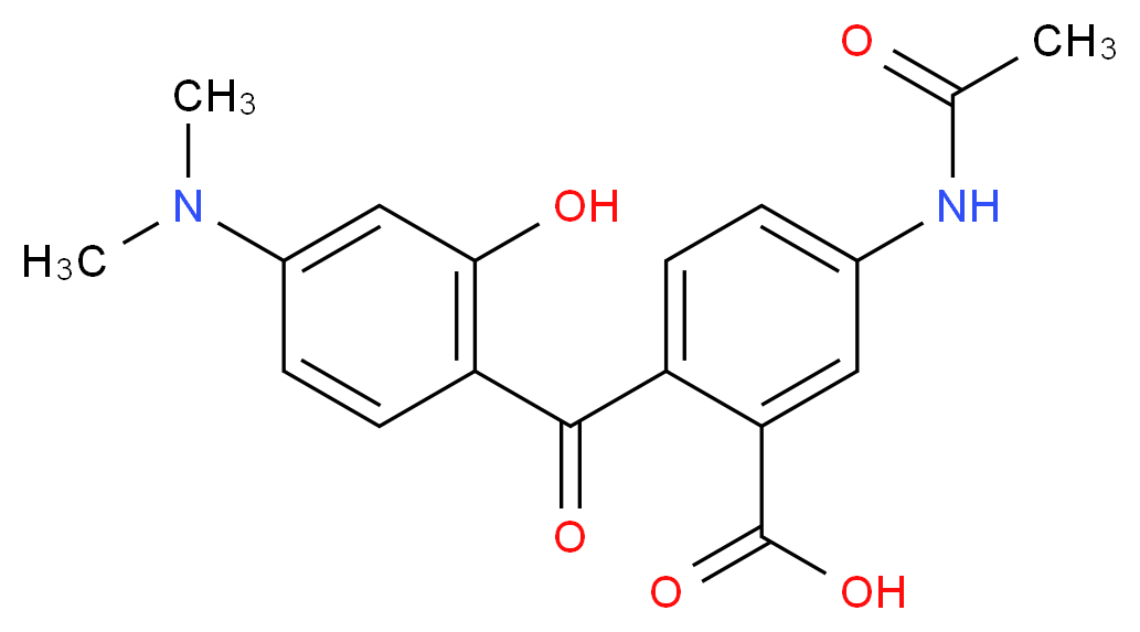 4'-Acetamido-2'-carboxy-4-dimethylamino-2-hydroxybenzophenone_分子结构_CAS_166442-36-0)