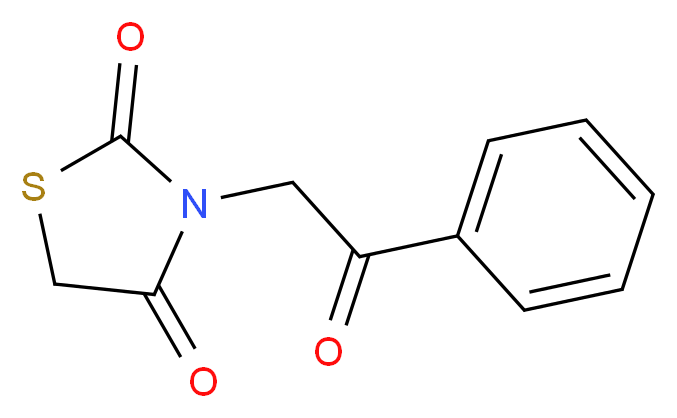 3-(2-OXO-2-PHENYLETHYL)-1,3-THIAZOLIDINE-2,4-DIONE_分子结构_CAS_88419-01-6)