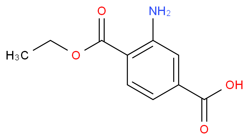 3-amino-4-(ethoxycarbonyl)benzoic acid_分子结构_CAS_218590-81-9