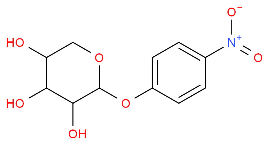 2-(4-nitrophenoxy)oxane-3,4,5-triol_分子结构_CAS_2001-96-9