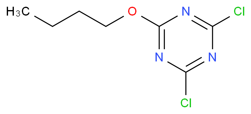 2-butoxy-4,6-dichloro-1,3,5-triazine_分子结构_CAS_13838-32-9