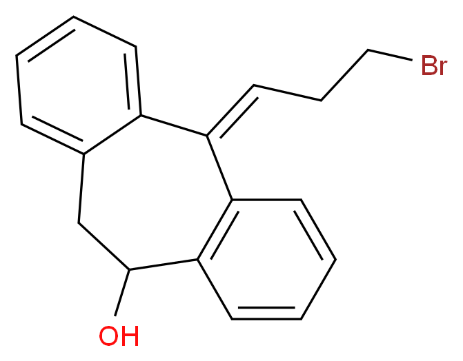 (5Z)-5-(3-Bromopropylidene)-5,11-dihydro-10H-dibenzo[a,d]cyclohepten-10-ol_分子结构_CAS_156458-91-2)