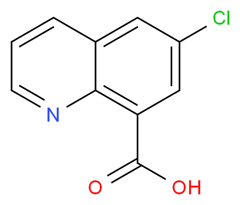 6-Chloro-8-quinolinecarboxylic Acid_分子结构_CAS_6456-78-6)