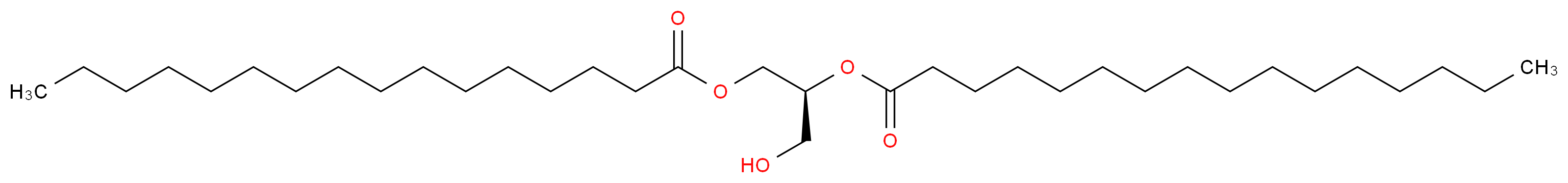 (2S)-1-(hexadecanoyloxy)-3-hydroxypropan-2-yl hexadecanoate_分子结构_CAS_30334-71-5