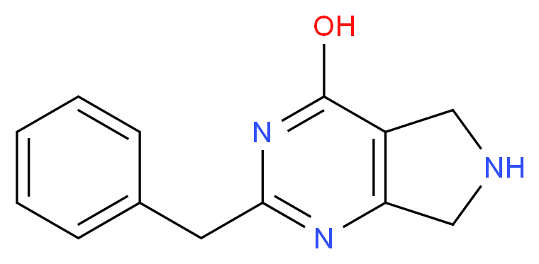 2-Benzyl-6,7-dihydro-5H-pyrrolo-[3,4-d]pyrimidin-4-ol_分子结构_CAS_)