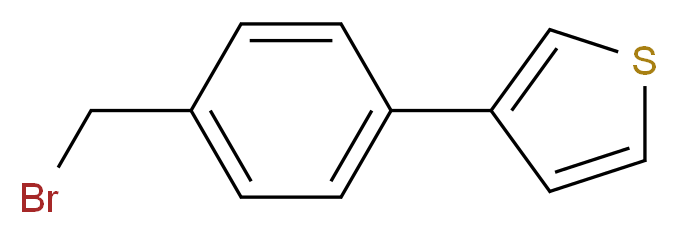 3-[4-(bromomethyl)phenyl]thiophene_分子结构_CAS_108912-09-0