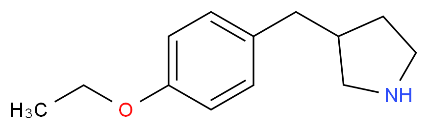 3-(4-Ethoxybenzyl)pyrrolidine_分子结构_CAS_)