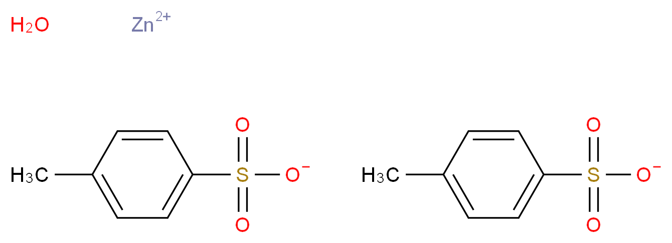 zinc(2+) ion bis(4-methylbenzene-1-sulfonate) hydrate_分子结构_CAS_13438-45-4