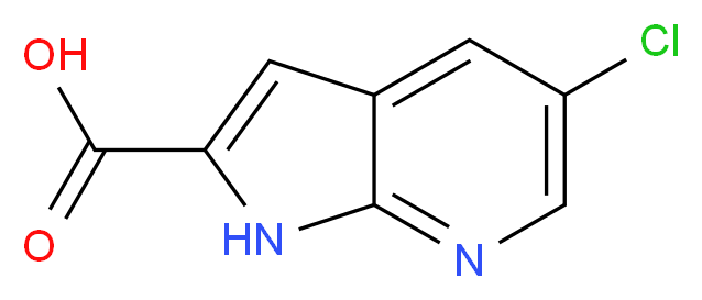 5-Chloro-1H-pyrrolo[2,3-b]pyridine-2-carboxylic acid_分子结构_CAS_800401-84-7)