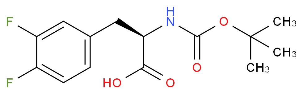 BOC-D-3,4-Difluorophenylalanine_分子结构_CAS_205445-51-8)