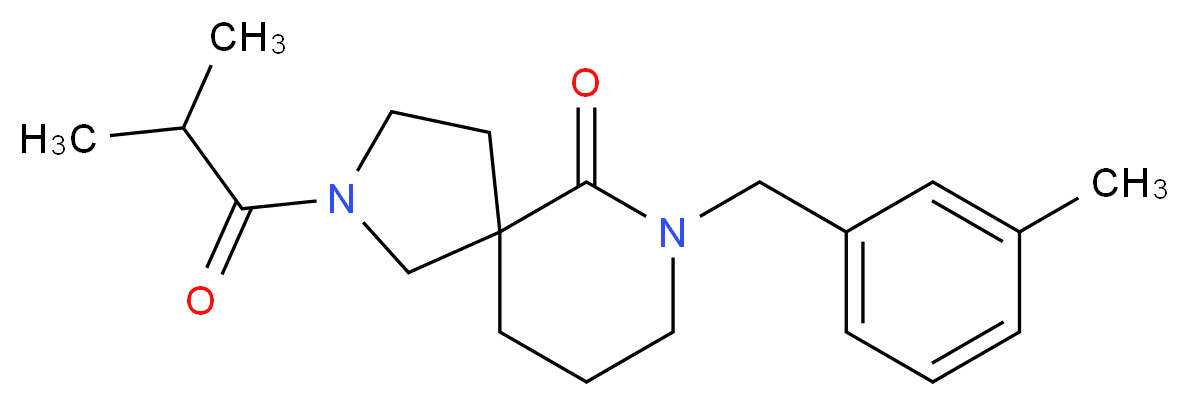 2-isobutyryl-7-(3-methylbenzyl)-2,7-diazaspiro[4.5]decan-6-one_分子结构_CAS_)