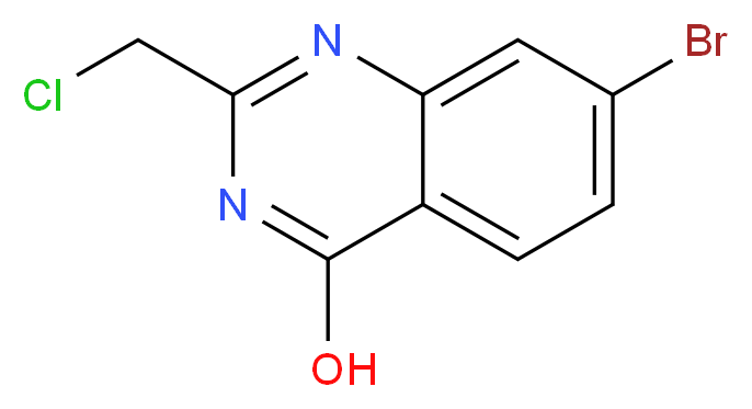 7-bromo-2-(chloromethyl)quinazolin-4-ol_分子结构_CAS_573681-17-1