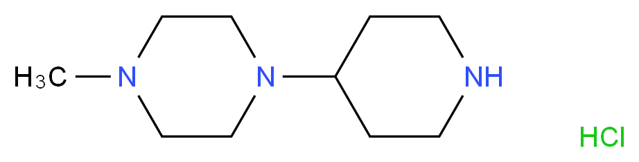 1-Methyl-4-(piperidin-4-yl)piperazine hydrochloride_分子结构_CAS_436099-90-0)