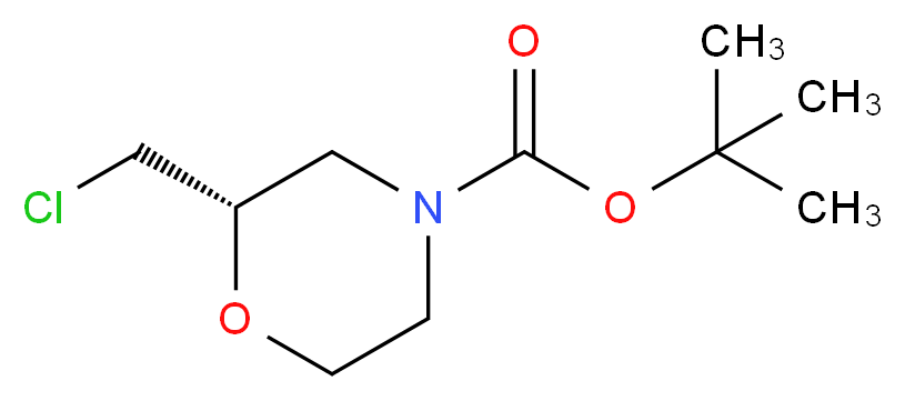 tert-butyl (2S)-2-(chloromethyl)morpholine-4-carboxylate_分子结构_CAS_650579-38-7