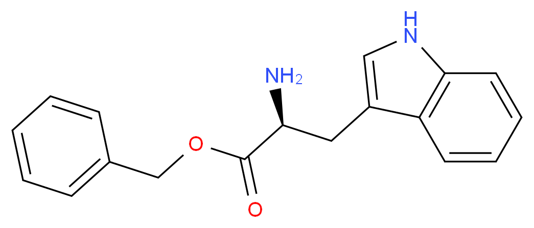 benzyl (2S)-2-amino-3-(1H-indol-3-yl)propanoate_分子结构_CAS_4299-69-8