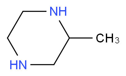 (+/-)-2-甲基哌嗪_分子结构_CAS_109-07-9)