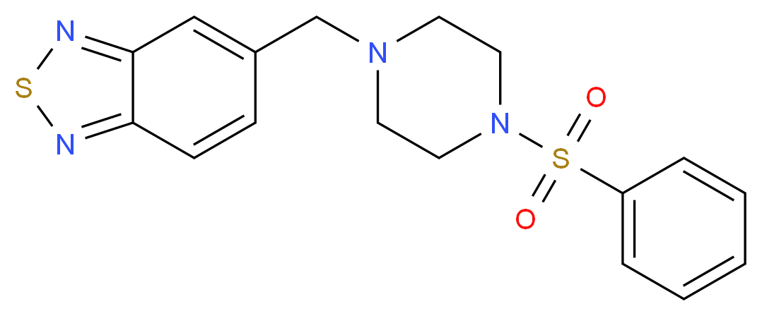5-{[4-(phenylsulfonyl)-1-piperazinyl]methyl}-2,1,3-benzothiadiazole_分子结构_CAS_)
