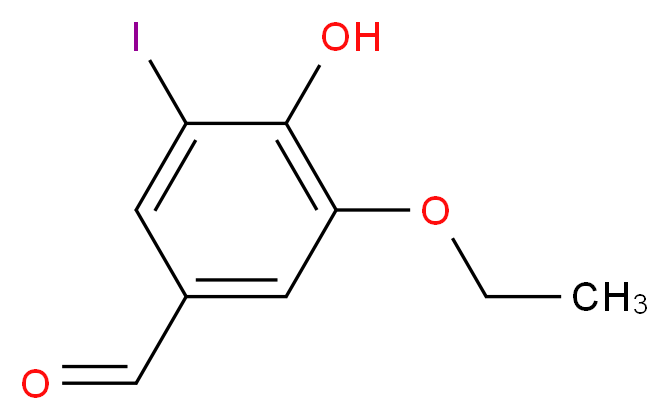 3-ethoxy-4-hydroxy-5-iodobenzaldehyde_分子结构_CAS_6312-82-9)