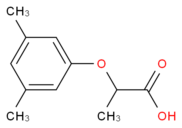 2-(3,5-dimethylphenoxy)propanoic acid_分子结构_CAS_777-57-1)