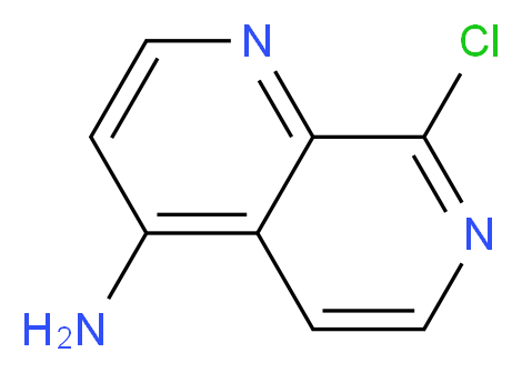 8-CHLORO-1,7-NAPHTHYRIDIN-4-AMINE_分子结构_CAS_)