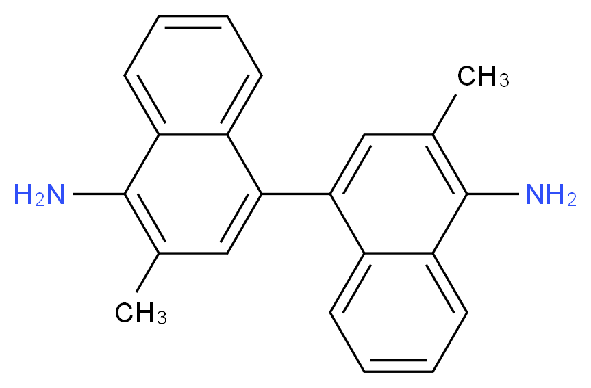 4-(4-amino-3-methylnaphthalen-1-yl)-2-methylnaphthalen-1-amine_分子结构_CAS_13138-48-2