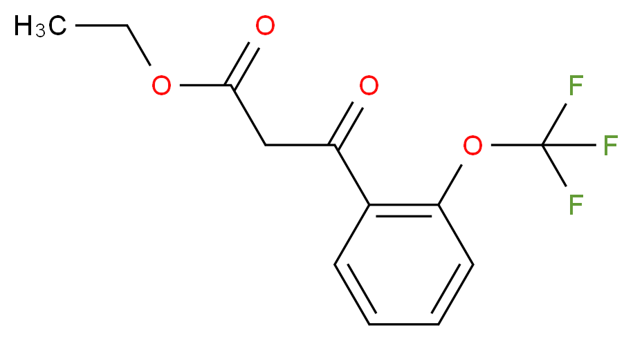 ETHYL 3-OXO-3-(2-(TRIFLUOROMETHOXY)PHENYL)PROPANOATE_分子结构_CAS_334778-38-0)