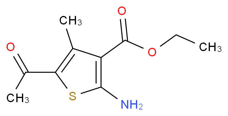 Ethyl 5-acetyl-2-amino-4-methylthiophene-3-carboxylate_分子结构_CAS_)