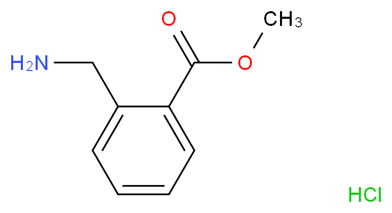 methyl 2-(aminomethyl)benzoate hydrochloride_分子结构_CAS_849020-92-4