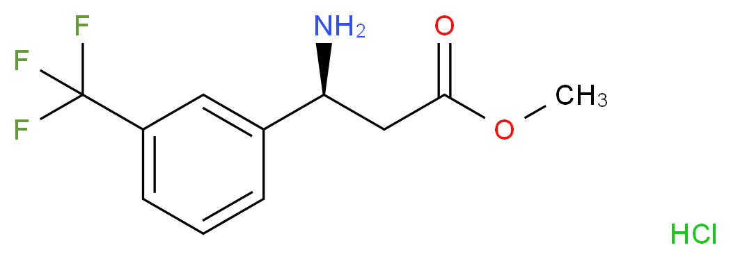 methyl (3S)-3-amino-3-[3-(trifluoromethyl)phenyl]propanoate hydrochloride_分子结构_CAS_)