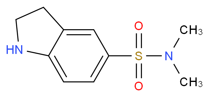 2,3-Dihydro-N,N-dimethyl-5-(1H)-indolesulfonamide_分子结构_CAS_99169-99-0)