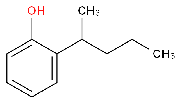 2-(pentan-2-yl)phenol_分子结构_CAS_87-26-3