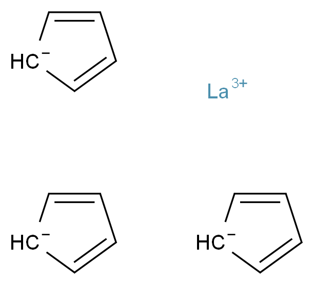 lanthanum(3+) ion tris(cyclopenta-2,4-dien-1-ide)_分子结构_CAS_1272-23-7